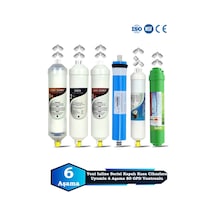 Sumarkt Yeni Seri İnline Kapalı Kasa Su Arıtma Cihazı Uyumlu 6 Aşama 80 Gpd Vontron Membranlı Alkalinli Set