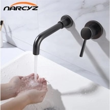 Banyo Lavabo Bataryası Ankastre Sıva Altı Dahil Siyah