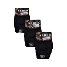 Yıldız 3'lü Erkek Penye Boxer-siyah-m Çok Renkli