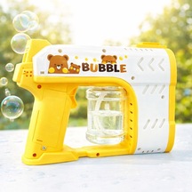 Bubble Blaster Işıklı Ve Müzikli Çift Başlıklı Köpük Tabancası Double Head Bubble Gun - Sarı