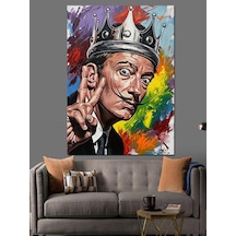 Ahşap Tablo Kral Taçlı Salvador Dali