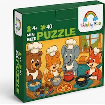 Aşçılık Okulu Mini Puzzle 40 Parça 3-7 Yaş Eğitici Çocuk Puzzle Yapboz