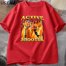 Flood Of Style Aktif Atıcı Grafik T Shirt Komik Meme Tshirt Pamuk Kısa Kollu O Boyun T-shirt Adam Elbise Boy Kırmızı