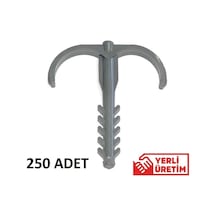 Yere Tespit Dübeli Kılçık Dübel 250 Adet Beyaz