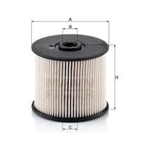 MANN PU830X Mazot Filtresi Scudo / 206 306 307 406 807 Partner / C5 Berlingo 2.0 HDI Dw10 2.0 Jtd