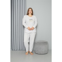 Akbeniz Welsoft Polar Kadın Büyük Beden Pijama Takımı 808050 - 3xl