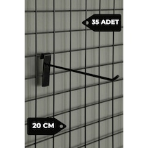 20 Cm 35 Adet Siyah Tel Pano Kancası Raf Askısı Siyah
