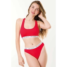 Parlingerie Sporcu Büstiyer Takım Kırmızı