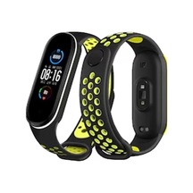 Newface Xiaomi Mi Band 4 Spor Delikli Kordon - Siyah-yeşil-beyaz