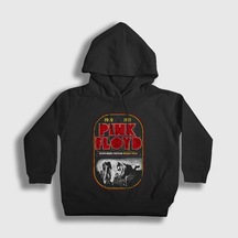 Presmono Unisex Çocuk Atom Heart Mother Pink Floyd Kapüşonlu Sweatshirt Siyah