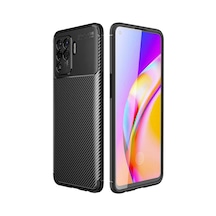 Oppo Reno 5 Lite Kılıf Zore Negro Silikon Kapak-Siyah