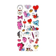 Sticker Kabartmalı Stiker Defter, Planlayıcı Etiket Limyl-022 - 17x9 Cm - Bts Komik Kpop