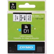 Dymo D1 Yedek Şerit 12MMx7M Beyazsiyah 45013