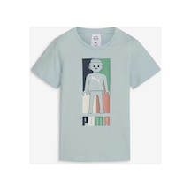 Puma X Playmobil Çocuk Tişört Mavi Mavi