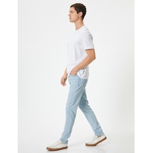 Koton Skinny Fit Kot Pantolon - Michael Jean Açık İndigo 4sam40111nd Açık İndigo