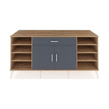 Kronos Konsol 7 Raflı Tek Çekmeceli 2 Kapaklı 176x59x83 Çam-antrasit/antrasit Antrasit/antrasit