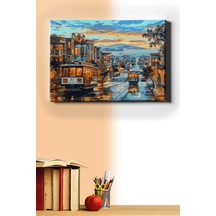 Webstyle Sayılarla Boyama Seti Kasnaklı Nostalji Tramvay 60 X 75 Cm