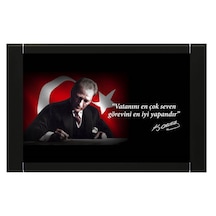 100X150 Cm Grt2 Atatürk Resimli Makam Panosu - Makam Arkalığı