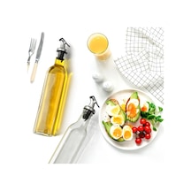 2 Li Cam Yağdanlık Seti 500 Ml Sızdırmaz Kapaklı Damlatmaz Yağ Şişesi, Zeytinyağı Ve Sirke İçin Cam Yağlık, Sıvı Yağ Saklama Ve Dökme Şişesi