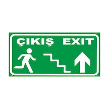 Çıkış Exıt Yukarı 17x35 Cm Dekota Fotolümenli