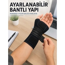 Metal Destekli El Bilek Ateli Ayarlanabilir Bantlı Bileklik Başparmak Açık Diğer
