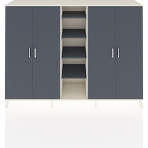 Hyperion Dolap 12 Raflı 4 Kapaklı 220x44x163 Aytaşı-antrasit Aytaşı-antrasit
