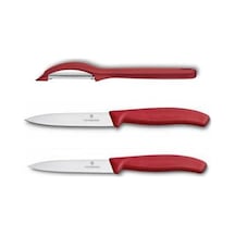 Soyacak Ve Soyma Bıçak Seti 10 Cm Red