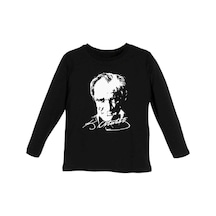 Nacar Store Kız-erkek Çocuk Ve Yetişkin Baskılı Uzun Kol 29 Ekim 19 Mayıs 23 Nisan 10 Kasım Tişört Siyah