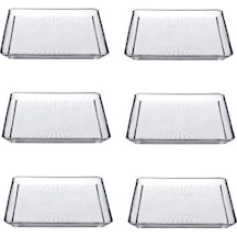 Servis Tabağı 68683 6lı Madlen Crystal Glass 24x24