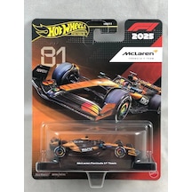 Hot Wheels Premium Formula 1 2025 Mclaren F1 Team No:81 Oscar Piastri 1:64 Diecast Model Araba Turuncu