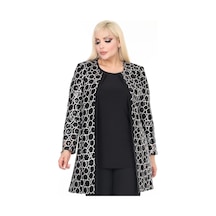 Ladies First Büyük Beden 3924 Siyah Ceket+bluz Takım 001