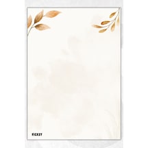 A5 Çiçek Bloknot Çizgisiz Defter - 50 Yaprak - Memopad - Notepad - Not Defteri - Not Kağıdı - 1234 Çok Renkli