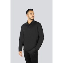 Calvin Klein Lv04ld233 Ls Luxe Nterlock Cotton Erkek Polo Tişört Siyah