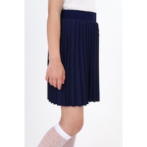 Toontoy Kız Çocuk Pileli Etek Lacivert