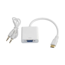 Alfais 4307 Mini Hdmi To Vga Ses Destekli Çevirici Dönüştürücü Ad