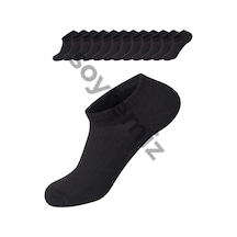 Vaccino Unisex Cotton Görünmez Sneakers Spor Çorap Siyah 12 Çift Diğer