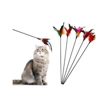Çıngıraklı Tüylü Kedi Oyun Çubuğu