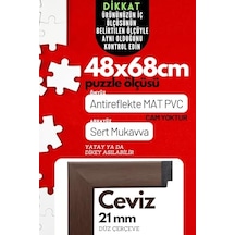 21lik Puzzle Poster Resim Çerçevesi Pvcli Postersiz Resimsiz Çerçeve Ceviz, 48x68