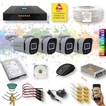 4 Kameralı Gece Renkli Hareket Algılayan Kamera Seti 604w-9004