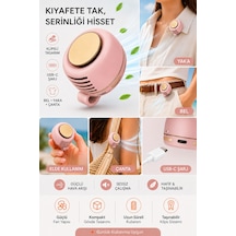 Fan Taşınabilir Mini Fan Usb Şarjlı Klipsli Yaka Fanı Portatif Sessiz El Vantilatörü Bel Çanta Gömlek Askılı Kullanım Serinletici Pembe - 892159781