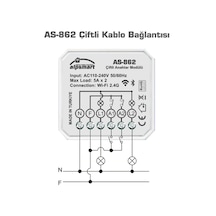 Alpsmart As-862 Akıllı Wi-fi Çiftli Duvar Anahtarı Modülü Tuya