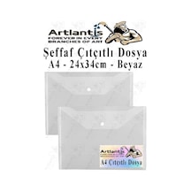 A4 Çıtçıtlı Dosya Şeffaf Zarf Dosya 2 Adet Çıt Çıtlı Dosya Su Geçirmez 100 Yaprak Kapasite Diğer
