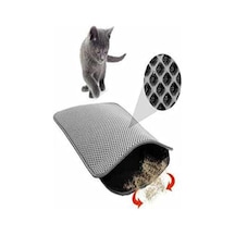 Tineke Elekli Kedi Tuvalet Önü Paspası Kedi Paspası Gri 60x42 Cm 2li