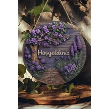 Kututr Hoş Geldiniz Mdf Kapı Süsü / 3d Görünümlü Askılı Silinebilir Uv Baskılı Dekoratif Ks014,ks014 20 X Çok Renkli