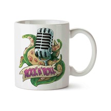 Rock N Roll Rock Roll Porselen Kupa Bardak Beyaz