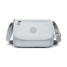 Krinkıl Kumaş Kadın Postacı Çantası Smart Bags 1148 Açık Gri