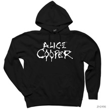 Alice Cooper Logo Siyah Kapşonlu Sweatshirt Hoodie