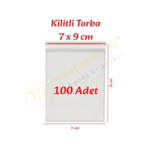 7x9 Cm. Kilitli Torba 100 Adet