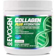 Evogen Collagen Plus Hydration Grass Fed Collagen Skin Joint & Tissue Health Unflavored