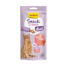 Gimcat Snack Cream Duo Somonlu - Domatesli Kedi Ödülü 6x15gr